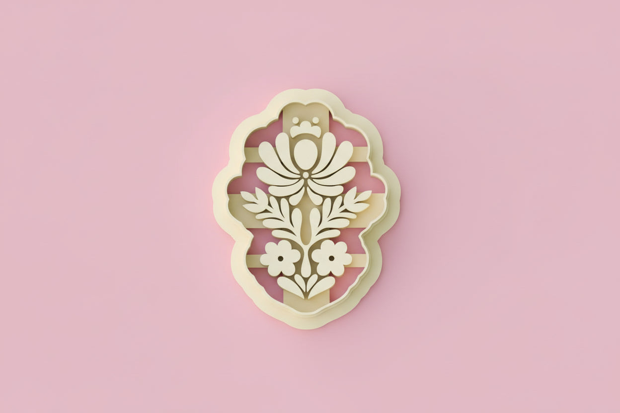 Emporte-pièce motif floral bohème ajouré – bijoux pâte polymère – 25 à 45 mm – EP-226