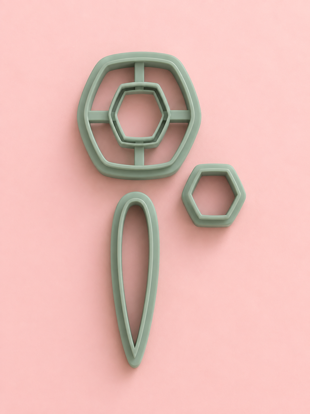 Emporte-pièce géométrique avec découpe hexagonale – Lot de 3 – 70 à 85 mm – EP-653
