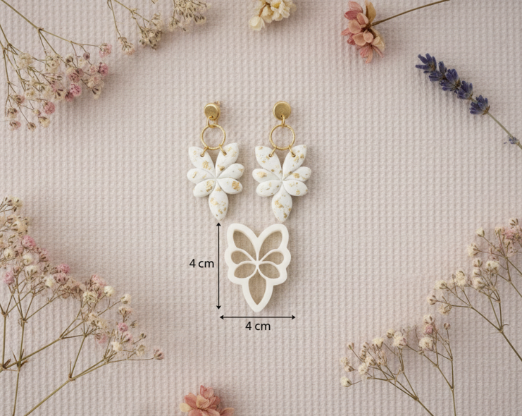 Emporte-pièce pour bijoux – DIY boucles d’oreilles – Forme fleur papillon – 4 cm. EP-20.