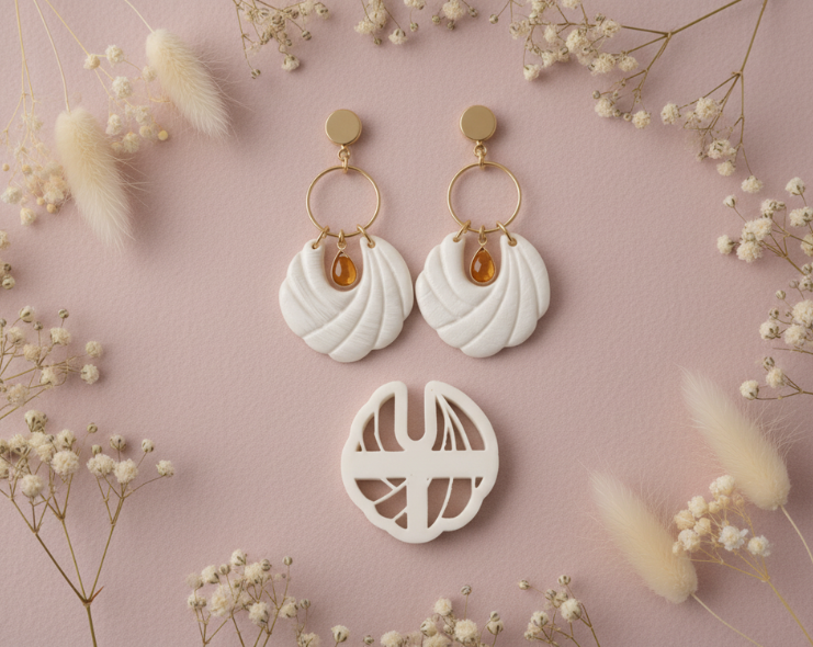 Emporte-pièce pour bijoux – DIY boucles d’oreilles – Rond ajouré torsadé – 1 pièce. EP-84