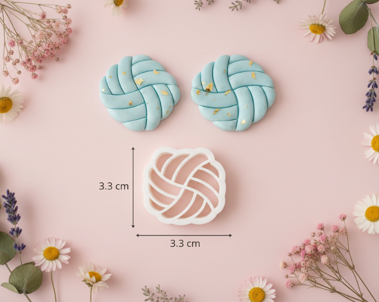 Emporte-pièce pour boucles d’oreilles – DIY bijoux – Forme tressée graphique – 1 pièce. EP-43