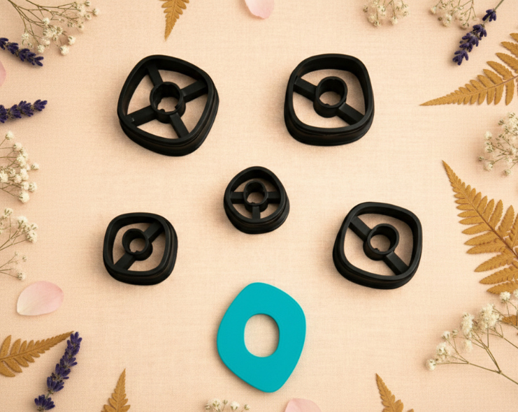 Emporte-pièce rond au choix 20 mm à 40 mm – Découpe pâte polymère FIMO – Outil bijoux DIY – Fabriqué en France EP-29