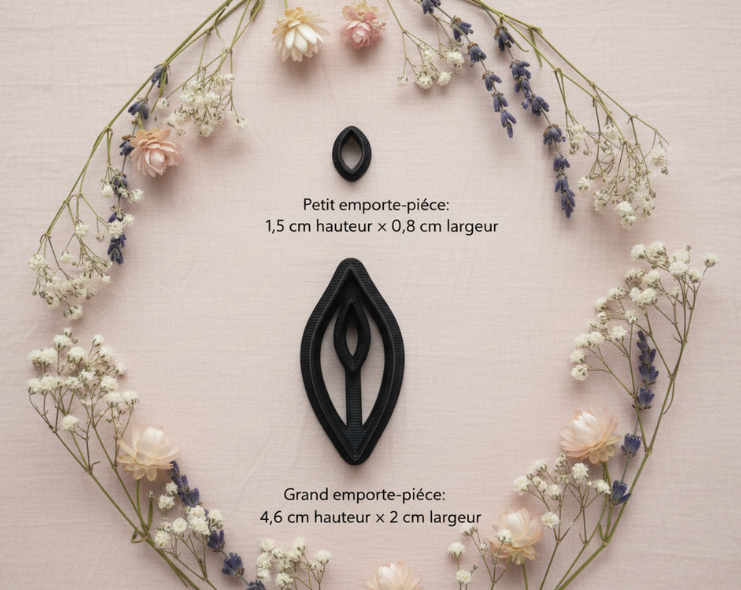 Lot de 2 emporte-pièces goutte ajourée pour bijoux DIY – Petit et grand format