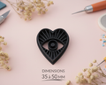 Emporte-pièce cœur œil – bijoux pâte polymère – cutter DIY pampilles – 35 à 50 mm – EP-141 – fabriqué en France
