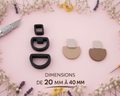 Emporte-pièce boucles d’oreilles géométriques – lot de 3 cutters pâte polymère – bijoux DIY – 20 à 40 mm – fabriqué en France. EP-129
