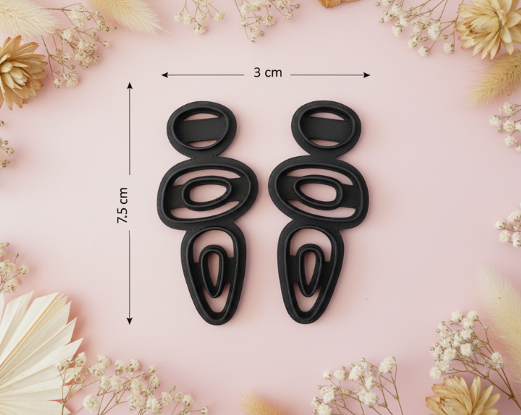 Emporte-pièces bijoux – Lot de 2 formes allongées – DIY argile polymère