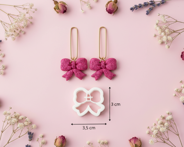 Emporte-pièce pour bijoux – DIY boucles d’oreilles – Forme nœud – 3,5 cm. EP-45