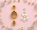 Emporte-pièce boucles d’oreilles bohème mandala – pendentif floral ajouré – bijoux pâte polymère DIY – 40 à 60 mm – EP-213