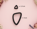 Lot de 4 emporte-pièces triangle irrégulier – 1,5 cm et 4 cm – Découpe géométrique moderne pour bijoux pâte polymère DIY