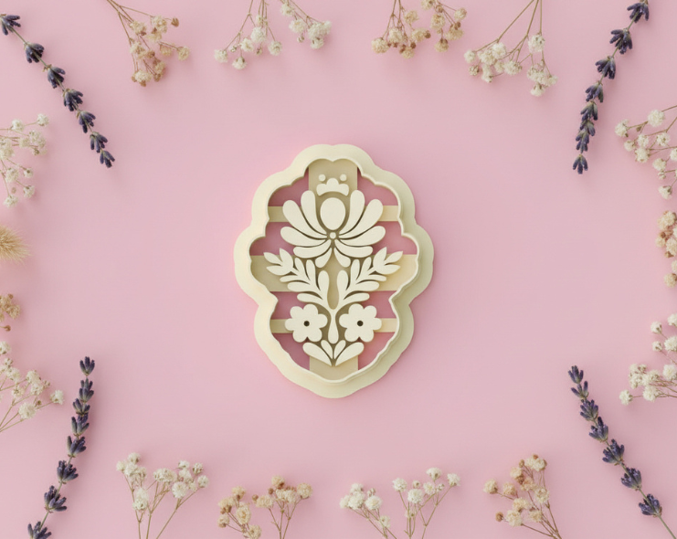 Emporte-pièce motif floral bohème ajouré – bijoux pâte polymère – 25 à 45 mm – EP-226