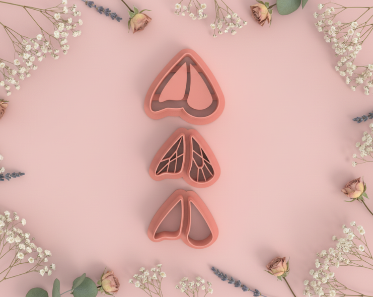 Lot de 3 emporte-pièces ailes féeriques – bijoux pâte polymère – 15 à 40 mm – EP-242