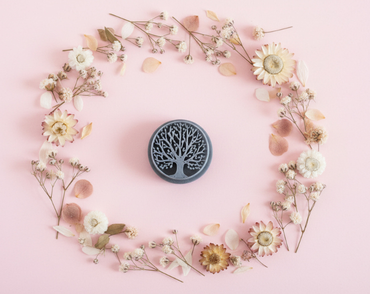 Emporte-pièce rond Arbre de Vie 30 mm – Motif fin détaillé – Découpe bijoux pâte polymère – Fabriqué en France. EP-73