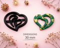 Emporte-pièce cœur organique ajouré – 30 mm – outil de découpe loisirs créatifs. EP-70