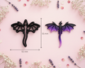 Emporte-pièce dragon ailé pour bijoux DIY – Silhouette fantastique – 55 mm. EP-92