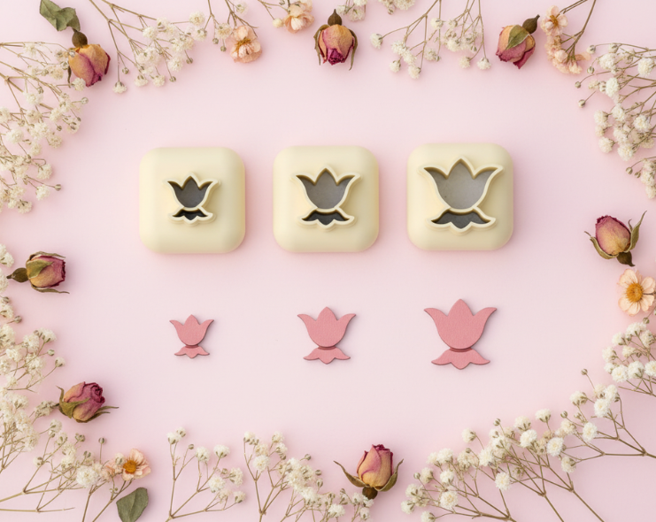 Mini emporte-pièce fleur nuage – cutter pâte polymère bijoux DIY breloques – 8 10 12 mm – EP-291 – fabriqué en France