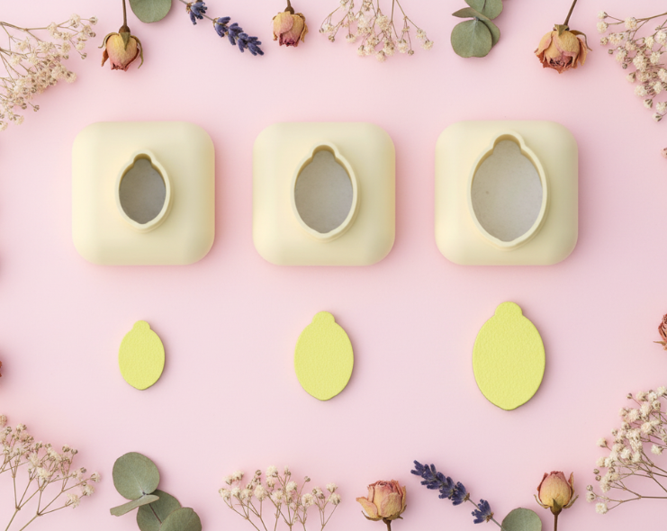 Mini emporte-pièce citron – cutter pâte polymère bijoux DIY breloques – 8 10 12 mm – EP-304 – fabriqué en France