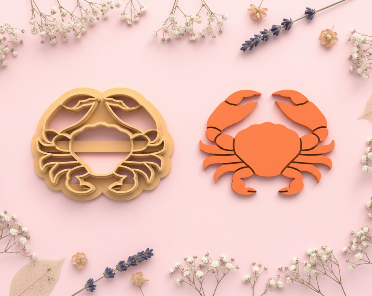 Emporte-pièce crabe – pâte polymère bijoux DIY – 25 à 45 mm – EP-348 – fabriqué en France