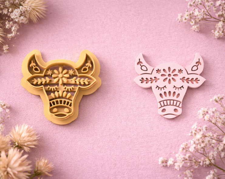 Emporte-pièce tête de vache bohème – pâte polymère bijoux DIY – 25 à 45 mm – EP-370 – fabriqué en France