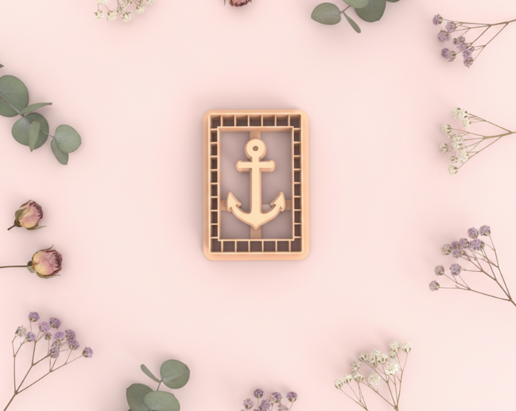 Emporte-pièce carte ancre marine pour bijoux DIY – pâte polymère – 25 à 40 mm – EP-383 – fabriqué en France