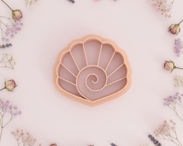 Emporte-pièce coquillage spirale pour bijoux DIY – pâte polymère – 20 à 35 mm – EP-403
