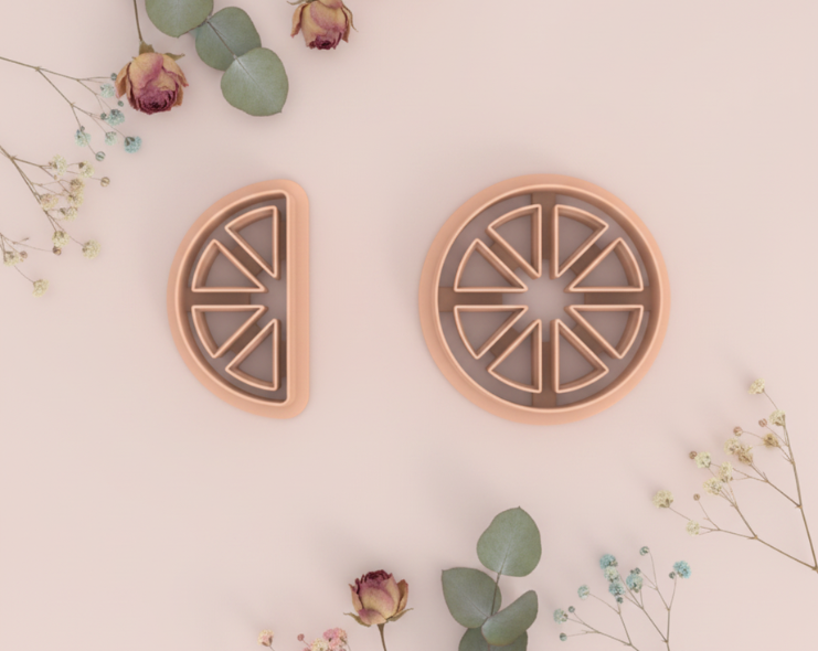 Emporte-pièce roue & demie-roue pour bijoux DIY – pâte polymère – lot de 2 – 25 à 40 mm – EP-404
