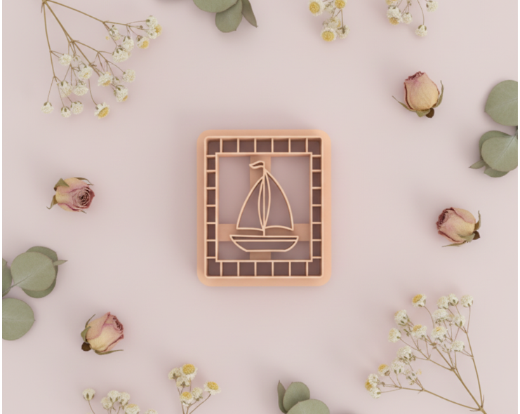 Emporte-pièce Frame Boat pour bijoux DIY – pâte polymère – 25 à 40 mm – EP-405