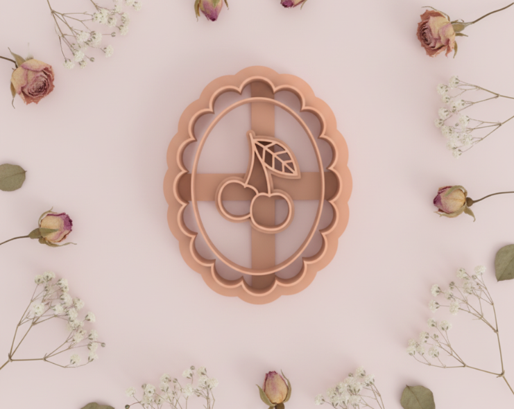 Emporte-pièce Vintage Cherry pour bijoux DIY – pâte polymère – 30 à 45 mm – EP-406