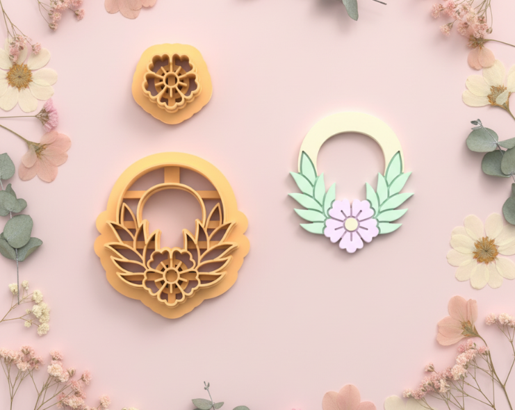 Emporte-pièce couronne florale DIY – lot de 2 – 25 à 45 mm – EP-420