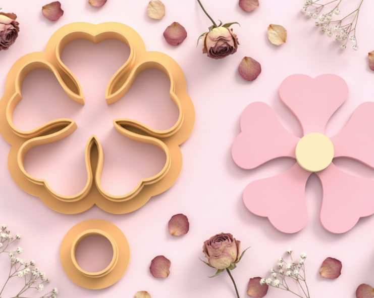 Emporte-pièce fleur cœur DIY – 20 à 45 mm – EP-424