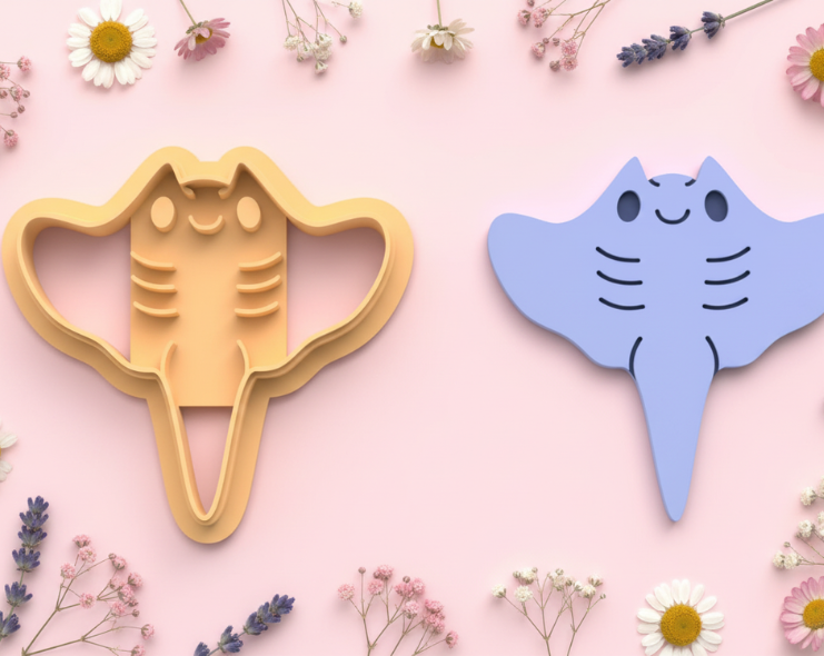 Emporte-pièce raie kawaii DIY – 25 à 45 mm – EP-437
