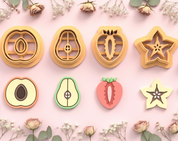 Emporte-pièce fruits rétro DIY – 4 modèles au choix – 20 à 45 mm – EP-442