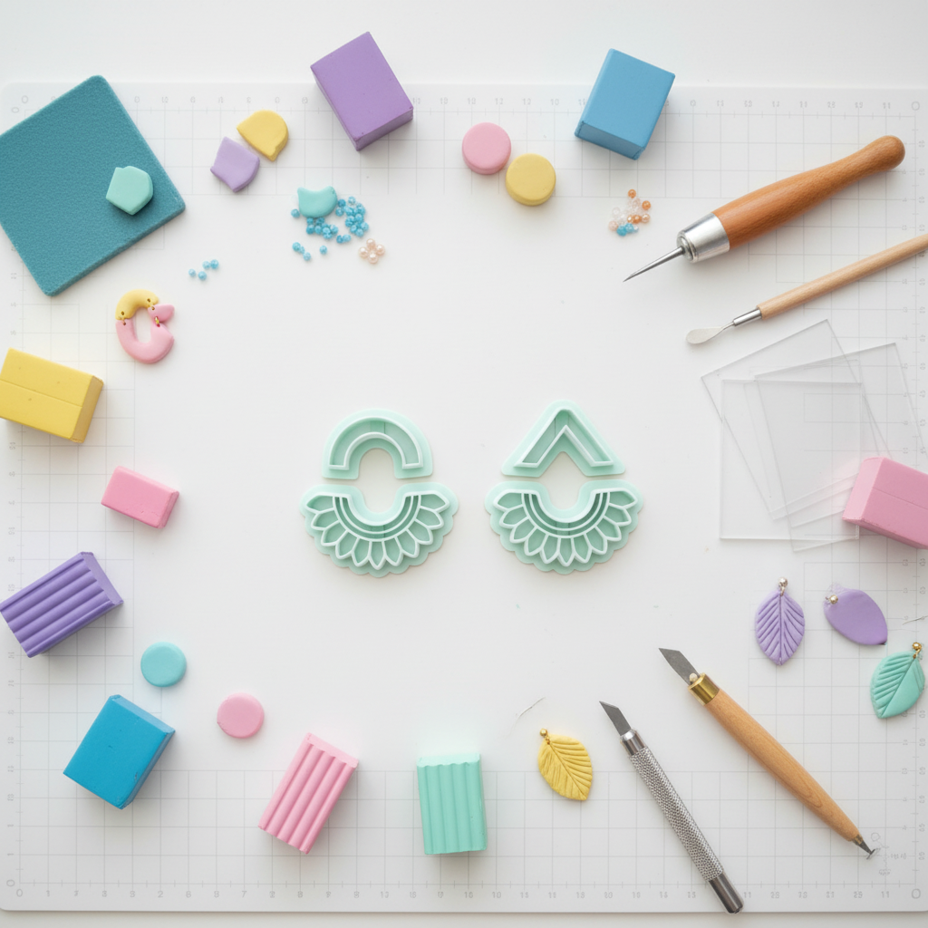 Emporte-pièces géométriques ajourés – lot de 2 cutters pâte polymère – pampilles bijoux DIY – arche douce & pointe élégante – 25 à 40 mm – EP-191 – fabriqué en France