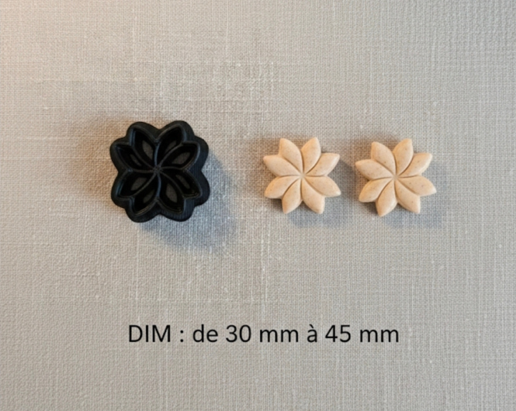 Emporte-pièce pampille fleur ajourée – Bijoux DIY – 4 tailles disponibles 30 à 45 mm