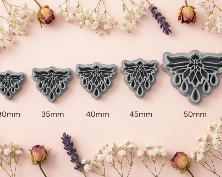 Emporte-pièce Abeille Gouttes Élégantes – 30 à 50 mm au choix – Découpe bijoux pâte polymère – Fabriqué en France. EP-76