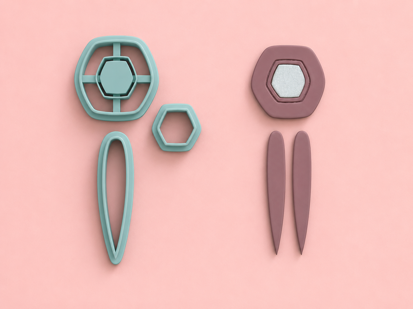 Emporte-pièce géométrique avec découpe hexagonale – Lot de 3 – 70 à 85 mm – EP-653