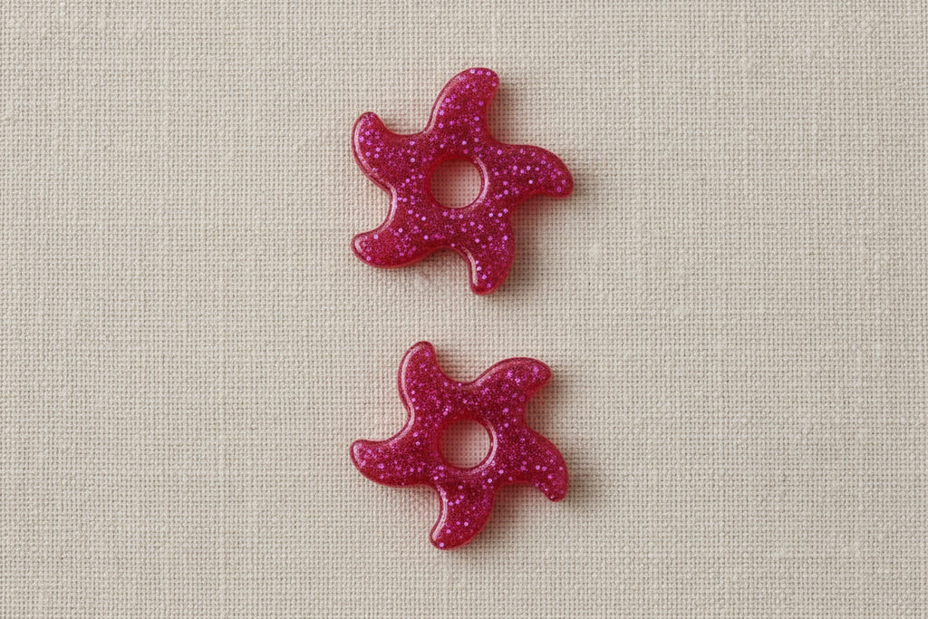 Pampilles star glitter pink