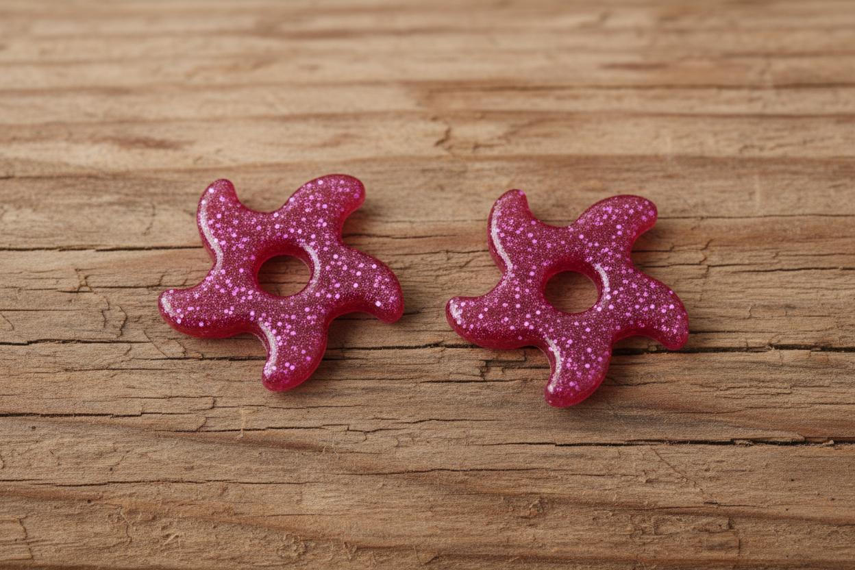 Pampilles star glitter pink