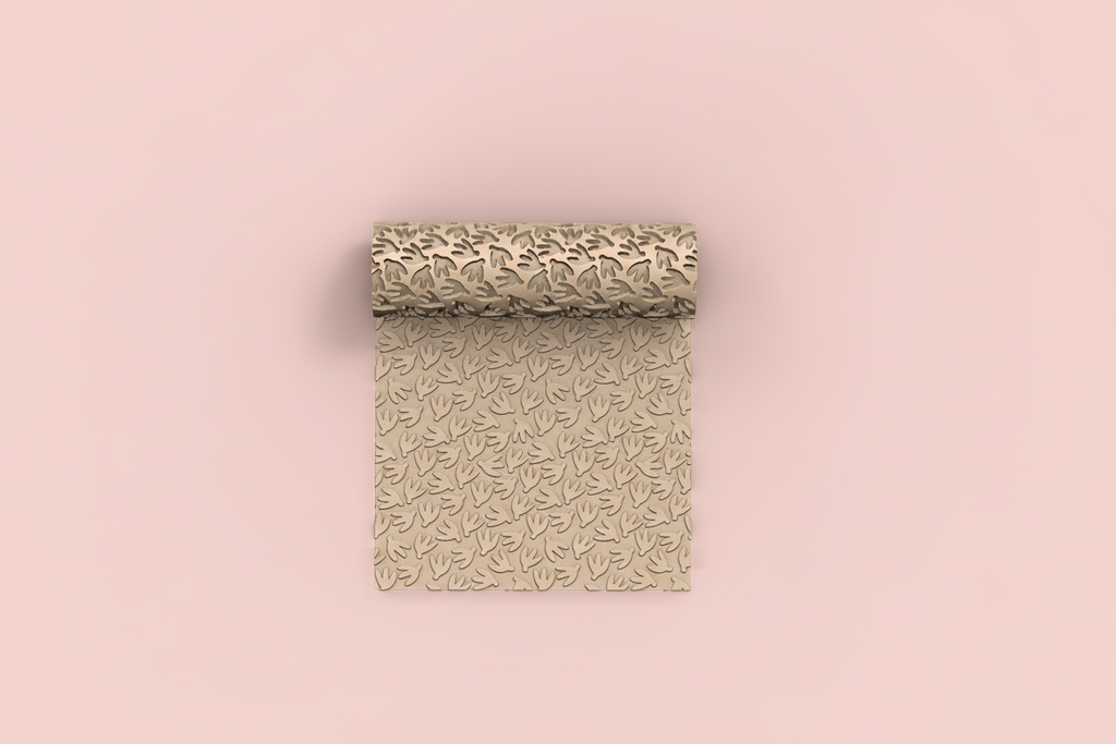 Rouleau texturé empreintes oiseaux – texture pâte polymère – motif nature organique – DIY bijoux – 8 cm. RL02
