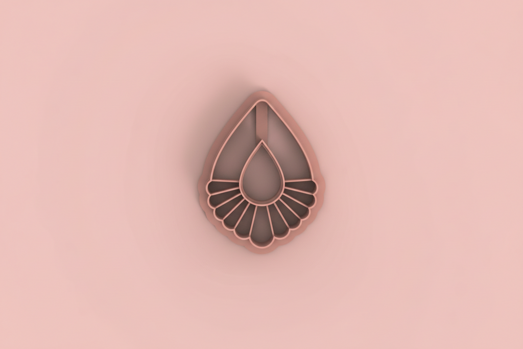 Emporte-pièce goutte bohème ajourée – bijoux pâte polymère – 30 à 45 mm – EP-240