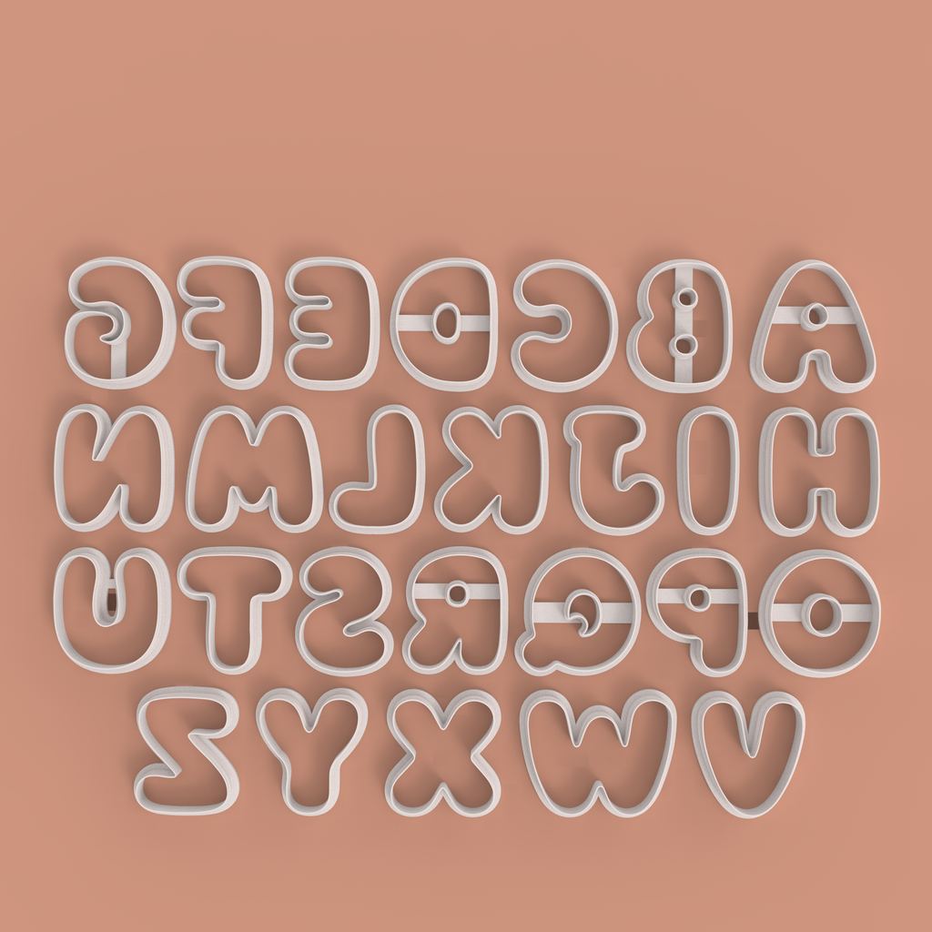 Alphabet Bubble – Lettres individuelles – 20, 25, 30, 40 ou 50 mm – EP-657