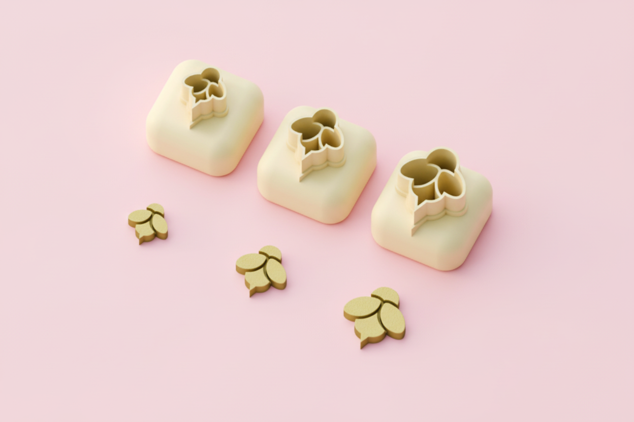 Mini emporte-pièce abeille – cutter pâte polymère bijoux DIY breloques – 8 10 12 mm – EP-280 – fabriqué en France
