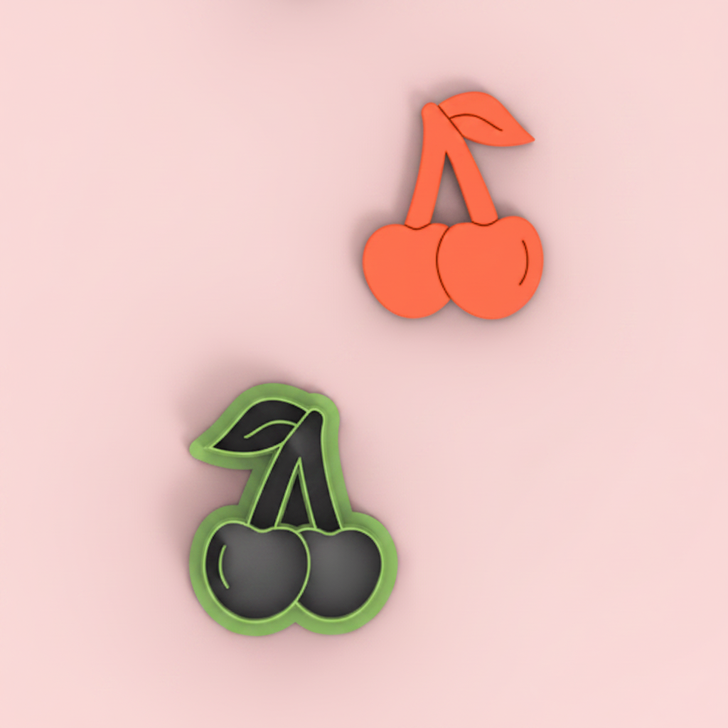 Emporte-pièce cerises pour bijoux et créations DIY – fruit gourmand – 35 à 50 mm – EP-514