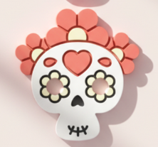 Emporte-pièce Tête de mort mexicaine (Calavera) – Modèle au choix – 25 à 45 mm – EP-618