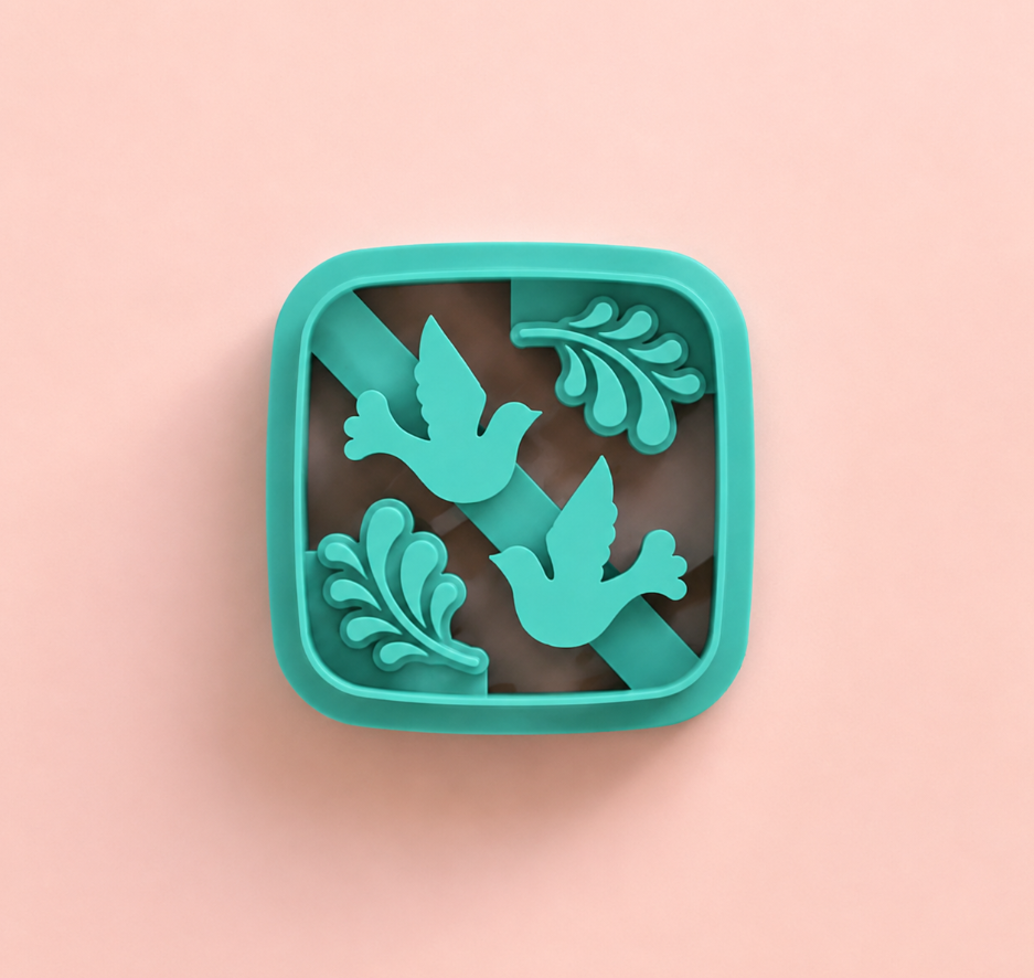 Emporte-pièce Colombe et feuillage – 25 à 40 mm – EP-647