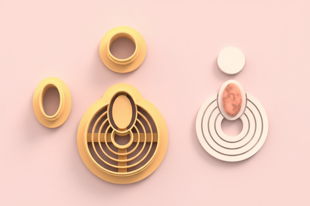 Lot de 3 emporte-pièces géométriques bohème ronds – bijoux pâte polymère – 30 à 50 mm – EP-228