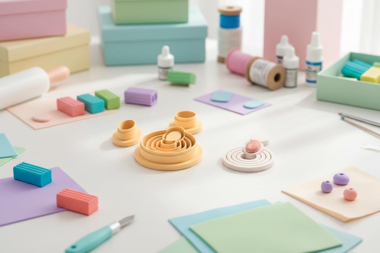 Lot de 3 emporte-pièces géométriques bohème ronds – bijoux pâte polymère – 30 à 50 mm – EP-228