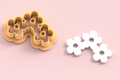 Emporte-pièce trio fleurs reliées – bijoux pâte polymère – 25 à 45 mm – EP-217