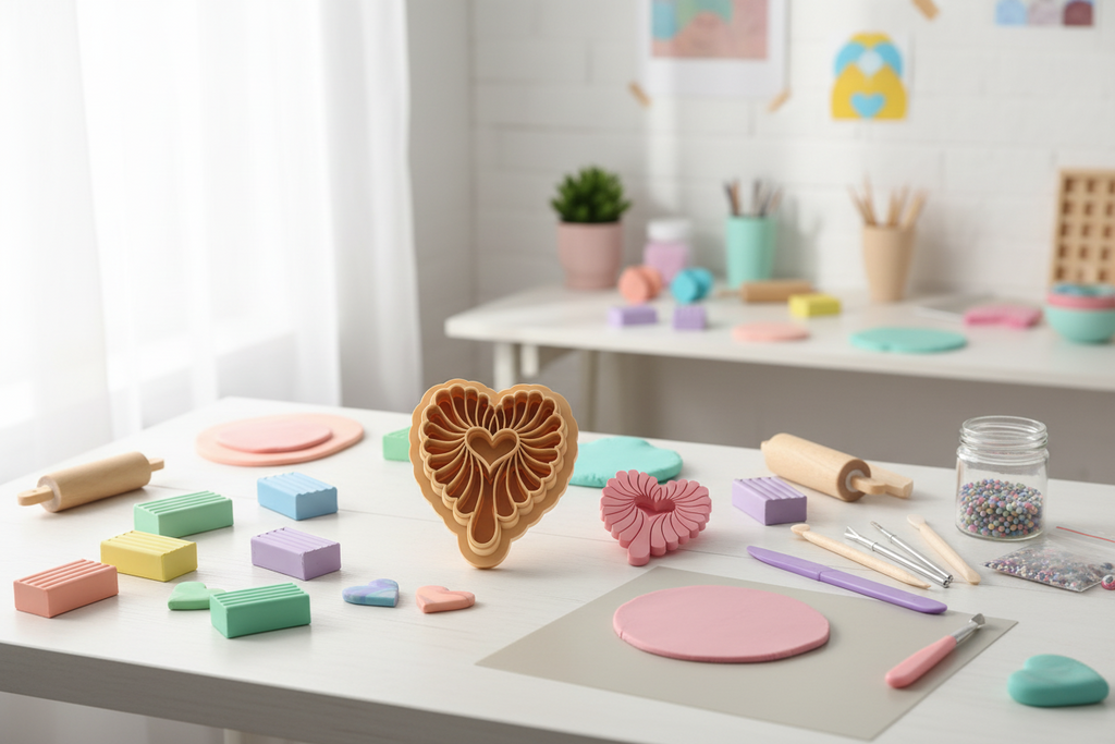 Emporte-pièce cœur ailes ajouré – bijoux pâte polymère – 30 à 45 mm – EP-224