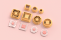 Emporte-pièces bijoux pâte polymère – formes géométriques & fleurs – lot de 7 – DIY boucles d’oreilles – Art Deco Earring Pack with Precious Stones A