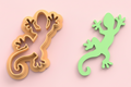 Emporte-pièce lézard gecko – cutter pâte polymère bijoux DIY pampilles – silhouette moderne – 25 à 45 mm – EP-267 – fabriqué en France